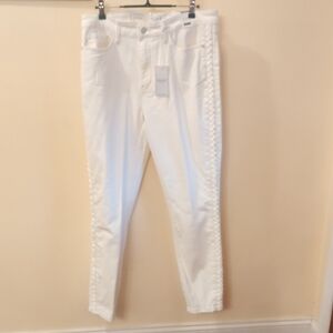 White Jeans with Side Detailing